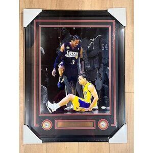 Allen Iverson signed autographed 76ers "Stepover" 16x20 Photo Framed JSA